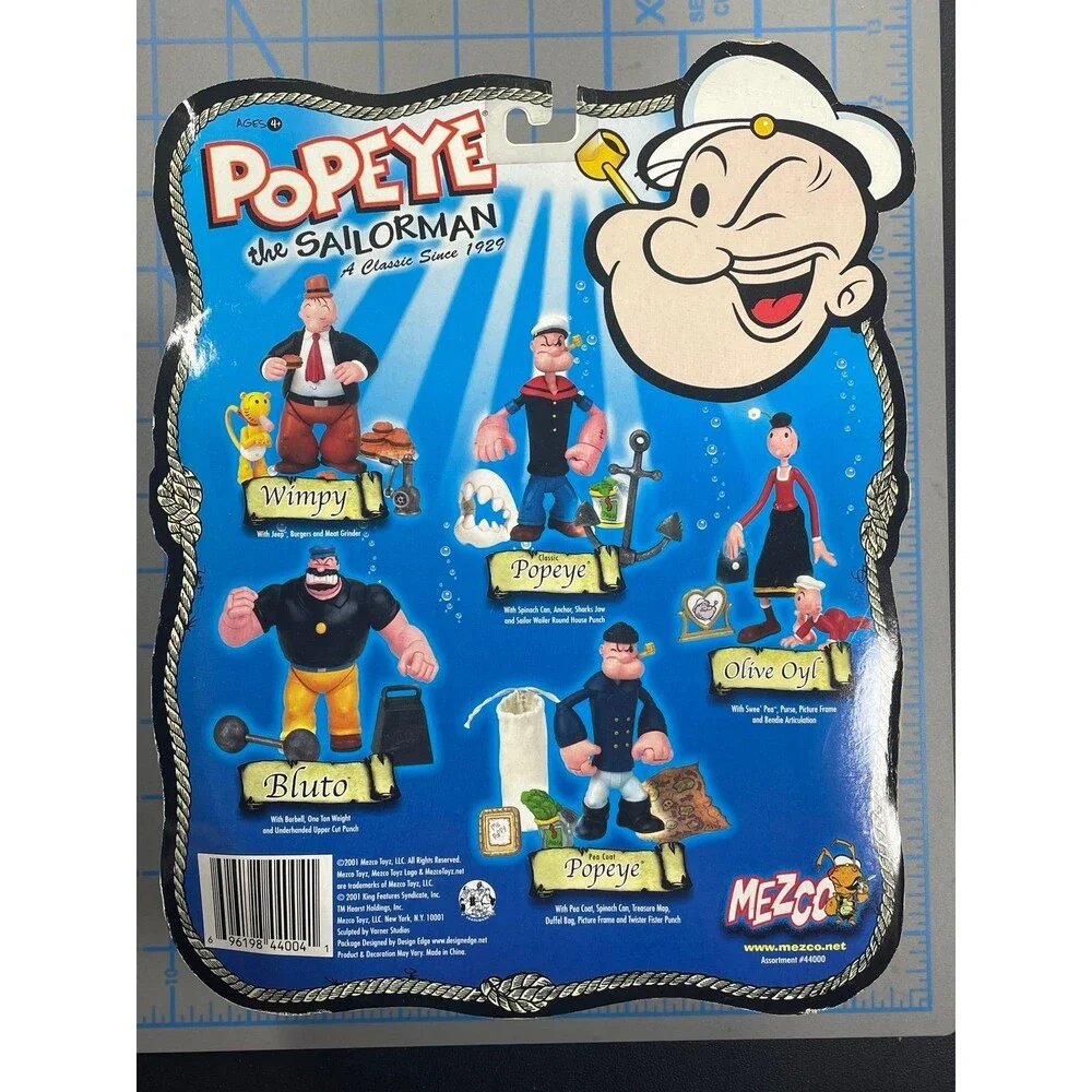 Mezco Toys Bluto Action Figure Vintage 2001 Spinach Popeye the Sailorman